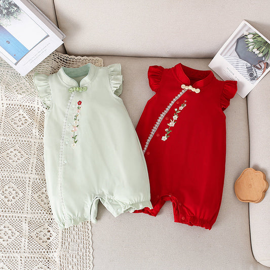 Liya - Cheongsam Style Baby Onesies for Girls