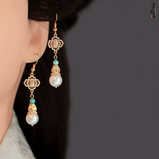 Turquoise Chinese Style Earrings