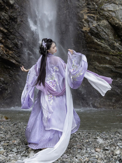 Begonia Rain 海棠未雨 - Tang Dynasty Style Hanfu Dress Heziqun