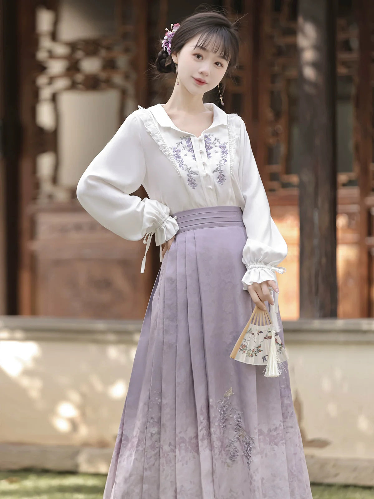 Lavender - New Chinese Style Romantic Outfit