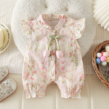 Tulip - Cheongsam Style Baby Onesies for Girls