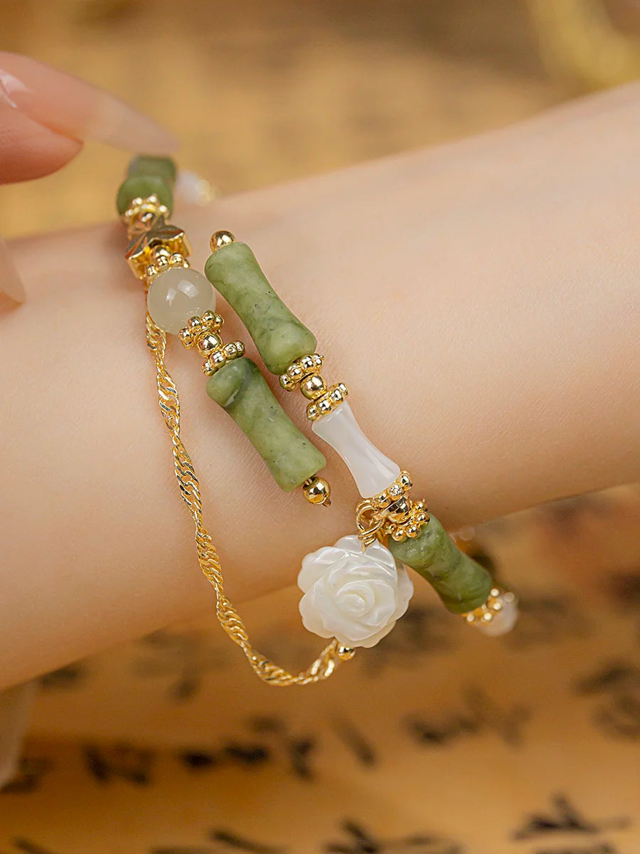 Bamboo Knots and Jade Bracelet