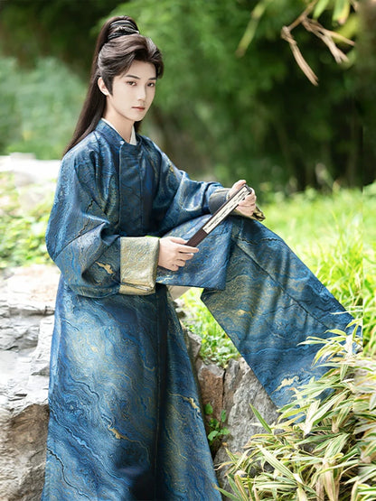 Tang Dynasty Round Collar Robe - Haiyan 海晏