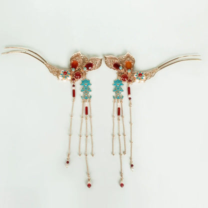 Chinese Wedding Hair Accessories: Colors and Phoenixes