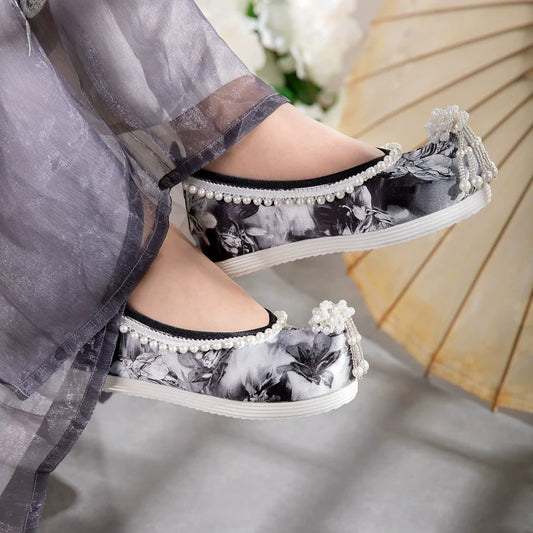 Ink -  Printed Chinese Art Shoes