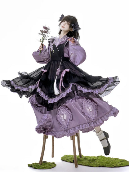 Qi Lolita Dress, Orchid Garden 蝴蝶兰园