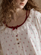 Cherry Blossom Ruffle Pajama Set