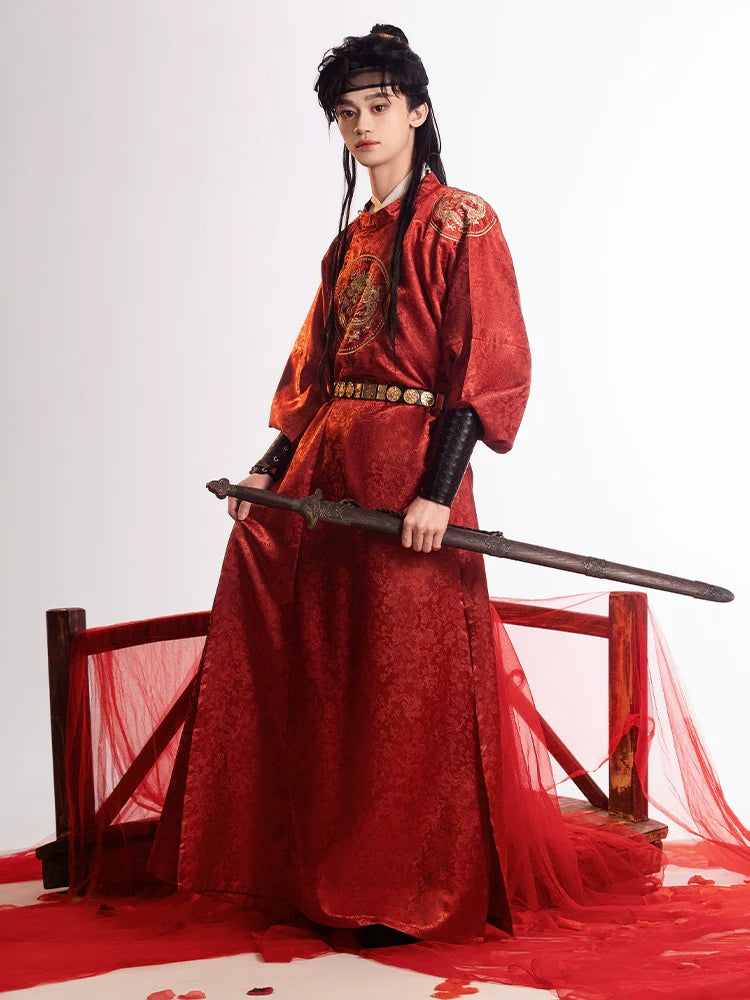 Tang Dynasty Round Collar Robe - Clear Breeze 清风