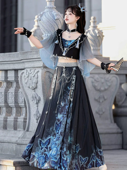 Qi Lolita Dunhuang Flying Fairy Style Costume, Night Assassin