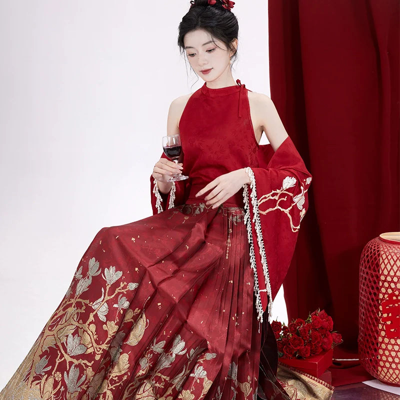 Ming Dynasty Modern Hanfu, Mamianqun, Thrilling Banquet 惊鸿宴