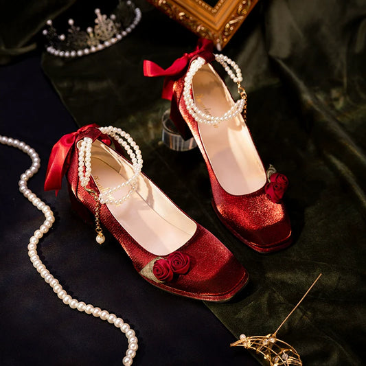 Rose - Retro Chinese Style Heels