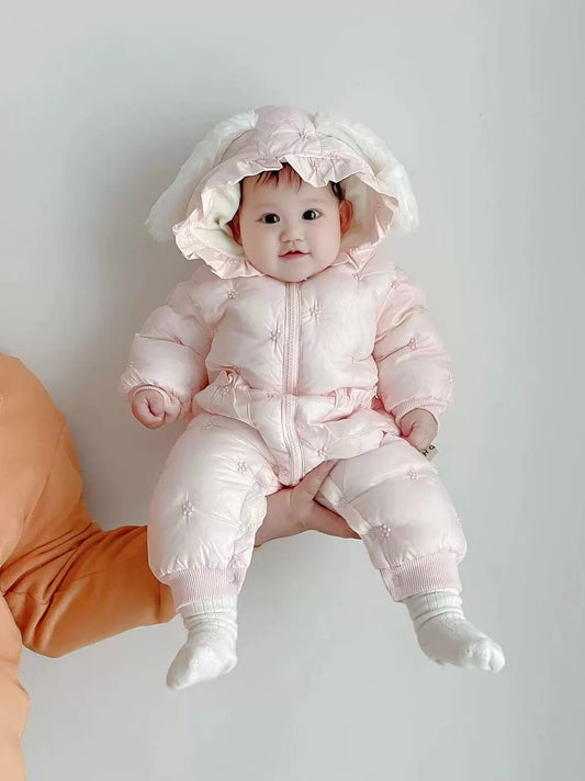 Sweet Pink - Winter Princess Baby Onesies for Girls