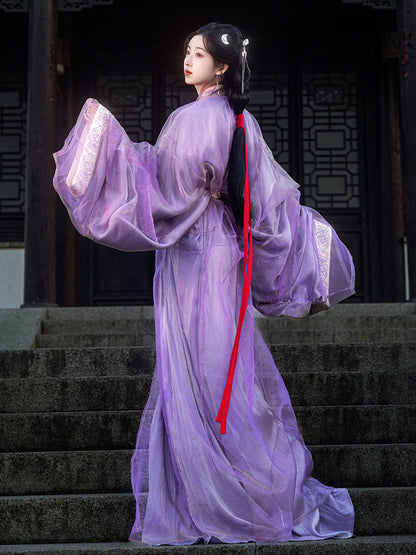 Amethyst - Warring States and Han Dynasty Straight Hem Robe