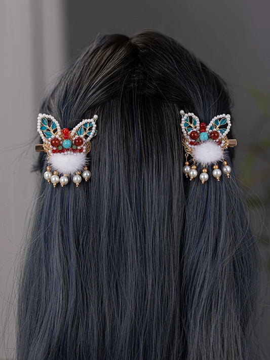 Hair Clips: Chinese Lions