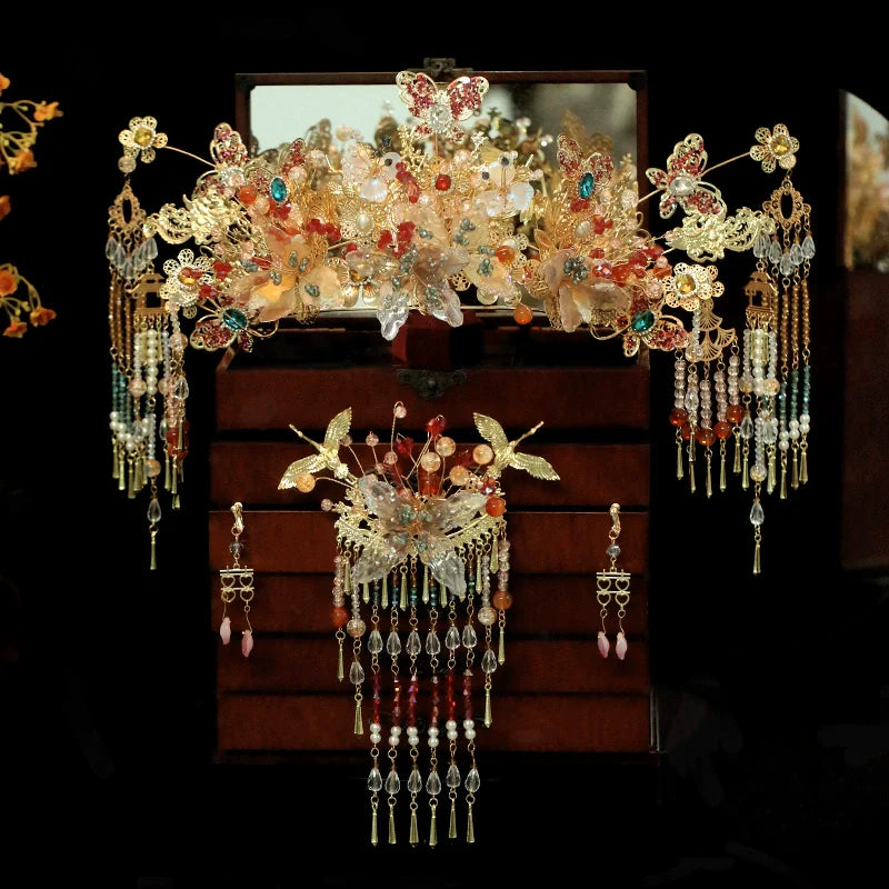 Chinese Wedding Hair Accessories: Pure Devotion