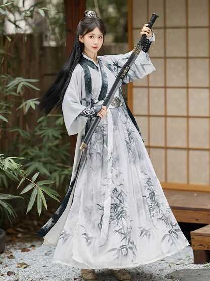 Wei Jin Wuxia Style Qiyao Ruqun - Seeking Tranquility 寻幽