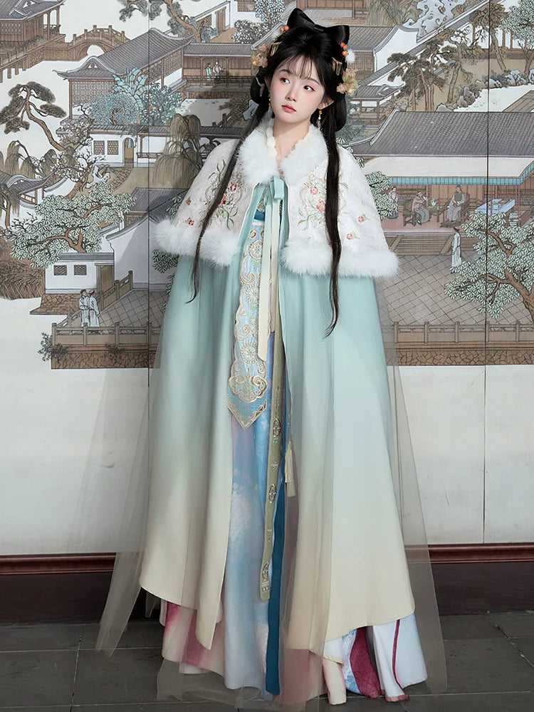 First Snow 初雪 - Tang Dynasty Style Qixiong Ruqun for Spring and Winter
