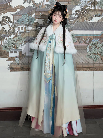 First Snow 初雪 - Tang Dynasty Style Qixiong Ruqun for Spring and Winter
