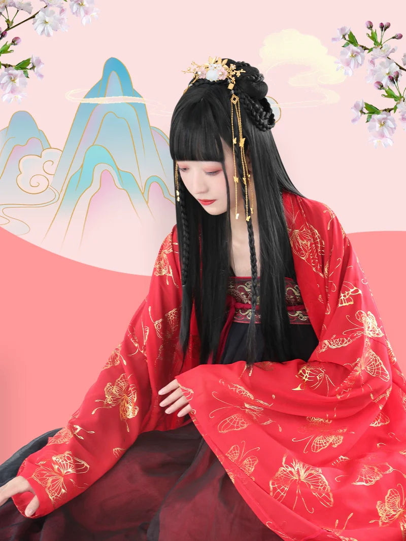 Blue Lotus - Chinese Style Hair Wig for Hanfu