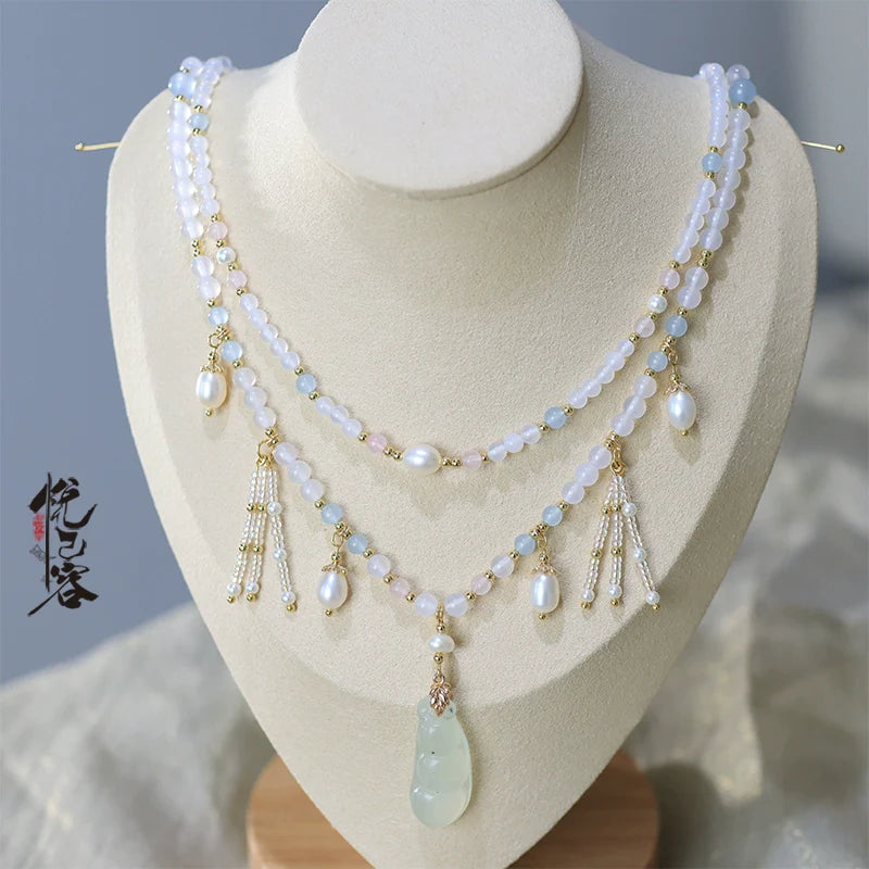 Pure Jade Chinese Style Necklace