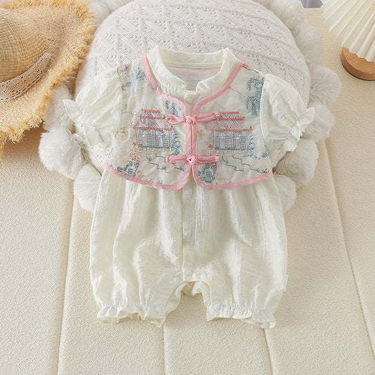 Palace - Cheongsam Style Baby Onesies for Girls