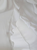 Ethereal Ruffle Rose White Dress