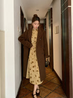Vintage Floral Tie-Neck Dress