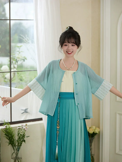 Only Green 只此青绿 - Ming Dynasty New Chinese Style Hanfu (Preorder)