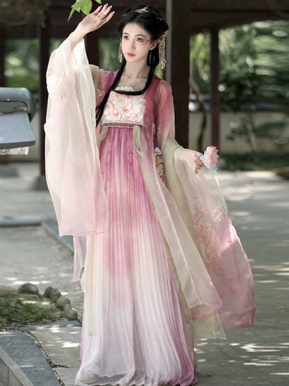 Peach Blossom God 桃花神 - Tang Dynasty Style Hanfu Dress Heziqun
