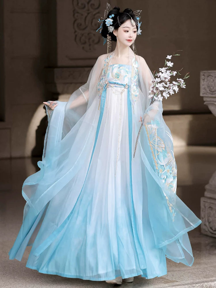 Hibiscus - Tang Dynasty Style Hanfu Dress Heziqun