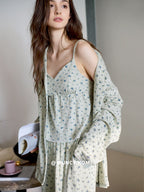 Pastel Floral Cotton Pajama Set