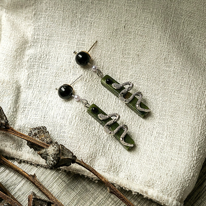 Spirit Snake Chinese Style Earrings