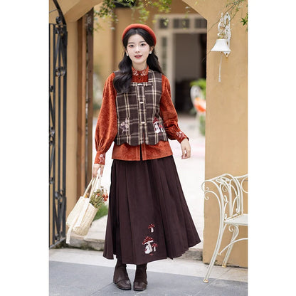 Ming Dynasty Modern Hanfu, Mushroom Rabbit 蘑菇兔 (Preorder)