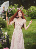 Enchanted Rose Garden Lace-Up Dress