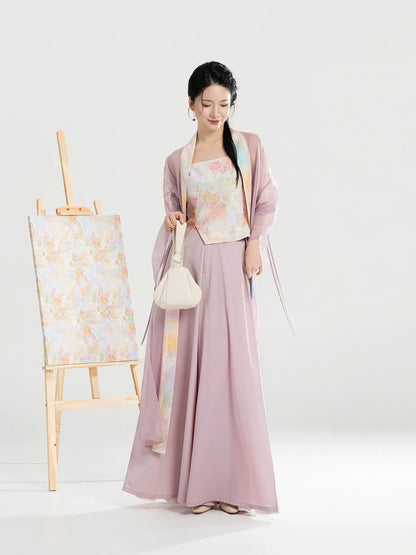 Summer Oil Painting 夏日油画 - Modern Song Dynasty Hanfu Outfit (Preorder)