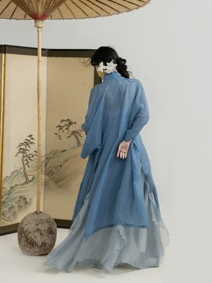 Blue Kite - Song Dynasty New Chinese Style Hanfu Dress