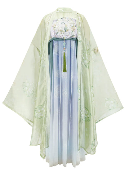 Lily of the Valley 铃兰扇面 - Tang Dynasty Style Hanfu Dress Heziqun