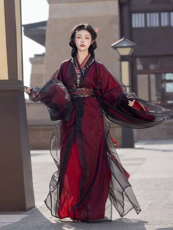 Cinnabar - Warring States and Han Dynasty Straight Hem Robe