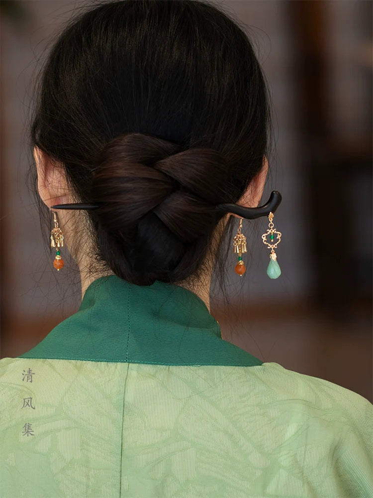 Persimmon Chinese Style Earrings