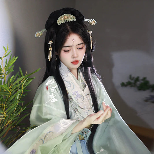 Hanfu Hair Accessories Set: Jade Rinse