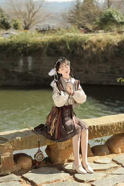 Ming Dynasty Modern Hanfu, Mamianqun, Miyan 弥烟