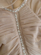 Glitter Blossom Embellished Mini Dress