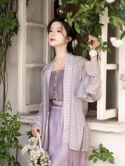 Yanluo 紫烟罗 - Song Dynasty New Chinese Style Outfit (Preorder)