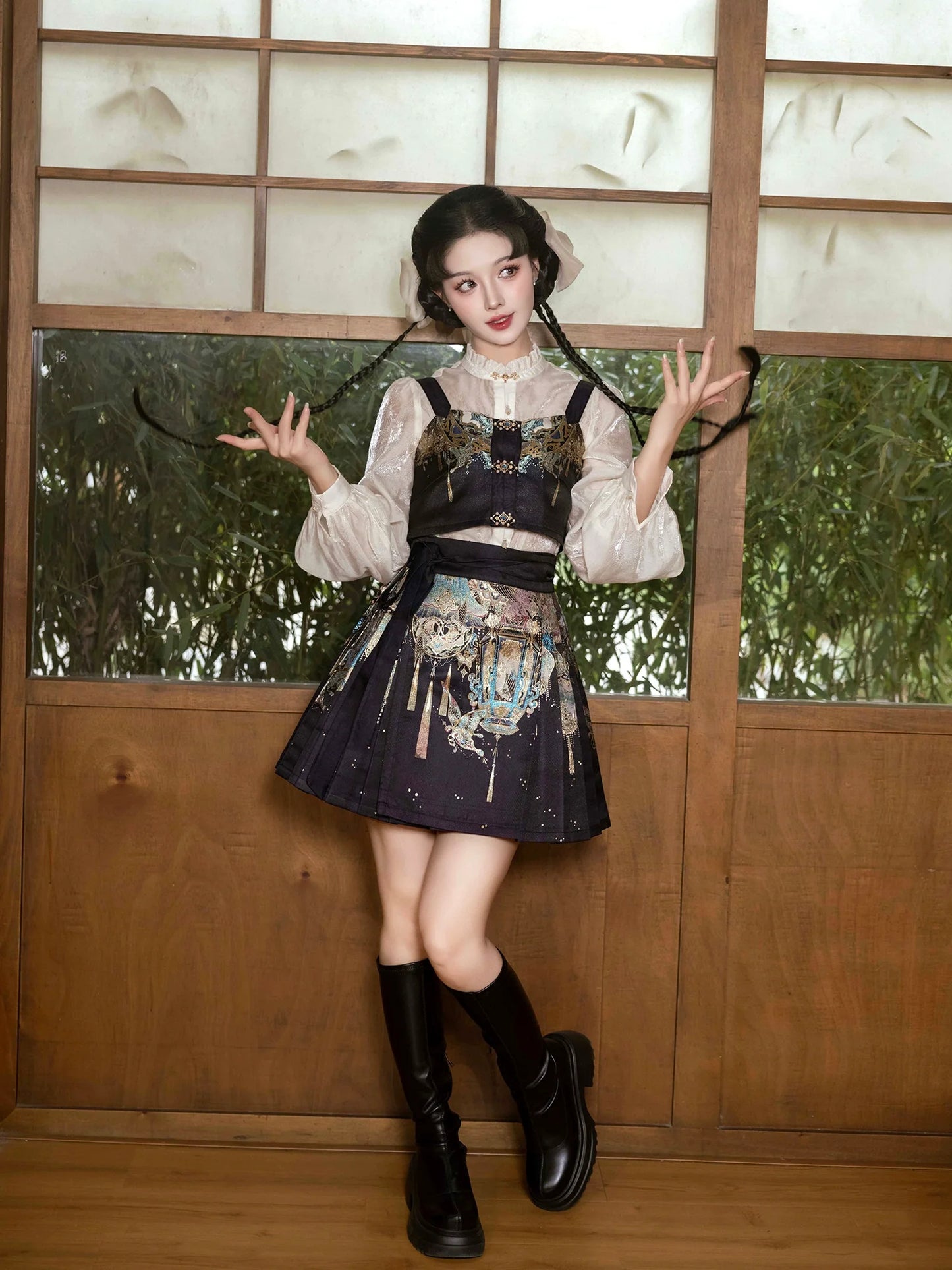 Ming Dynasty Modern Hanfu and Mamianqun, Flower Night Banquet 花朝夜宴