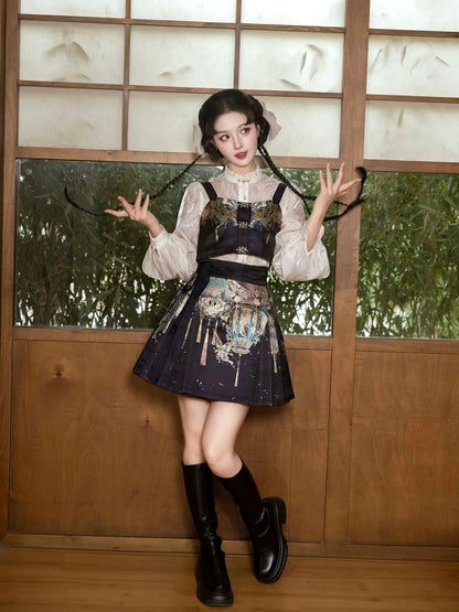 Ming Dynasty Modern Hanfu and Mamianqun, Flower Night Banquet 花朝夜宴