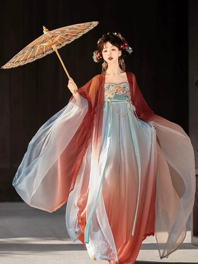 Flower Clusters 花团簇 - Tang Dynasty Style Hanfu Dress Heziqun
