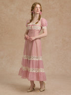 Blush Lace Ribbon Fairytale Dress