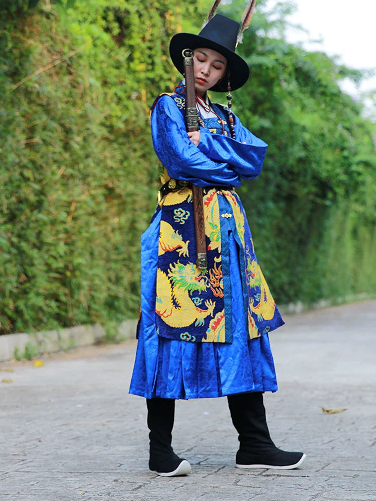 Plain Black – Chinese Style Hanfu Boots for Men & Women