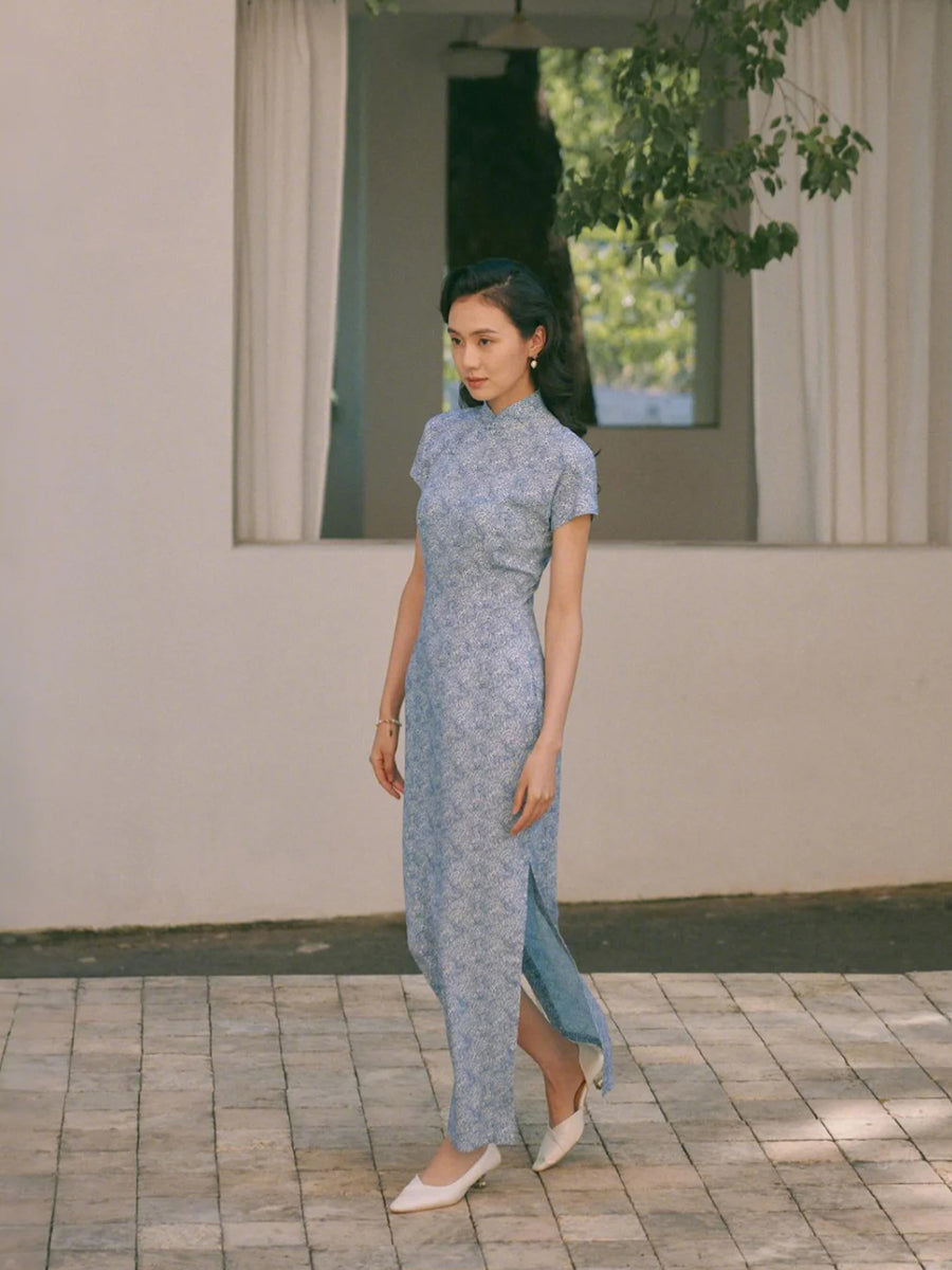Mai Lang 麦浪 - Spring and Summer Short Sleeve Hong Kong-Style Cotton Cheongsam (Preorder)