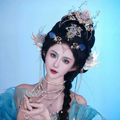 Hanfu Hair Accessories Set: Bihai Ballad